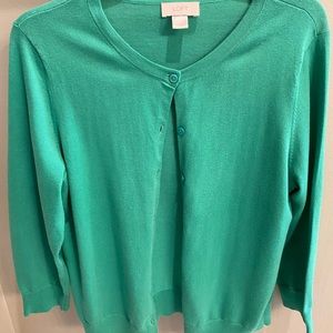 Loft like new green cardigan L